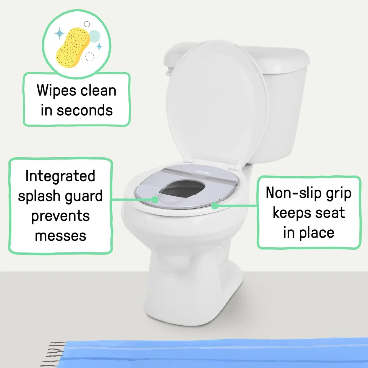 Ingenuity Foldaway Travel Potty Seat with Storage Bag | Portable Toddler Potty for Travel - view 6