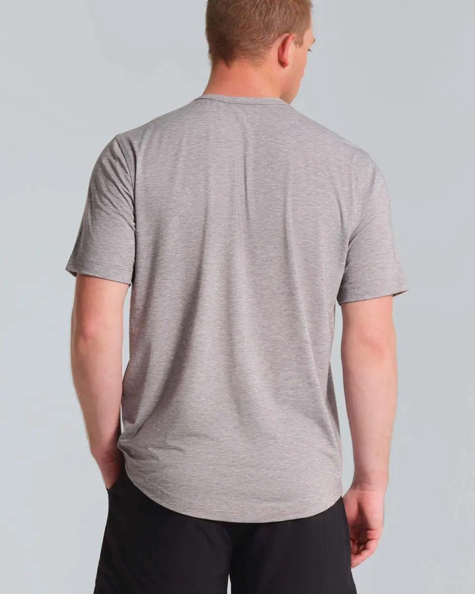 MUNICIPAL Men's Municipal Sport Utility Short Sleeve T-Shirt Athletic Gray X-Large | Moisture Wicking & Odor Control - view 2