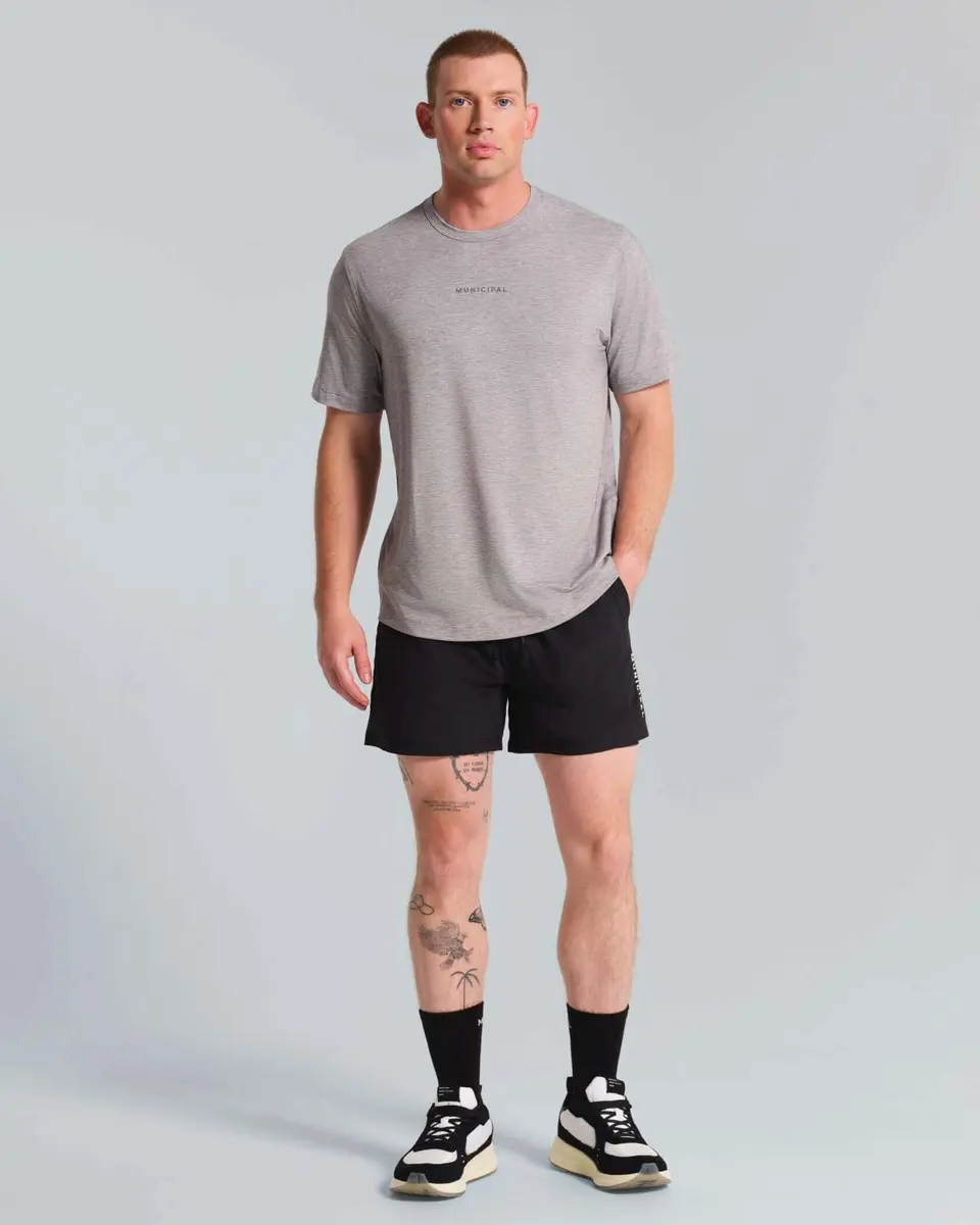 MUNICIPAL Men's Municipal Sport Utility Short Sleeve T-Shirt Athletic Gray X-Large | Moisture Wicking & Odor Control - view 4