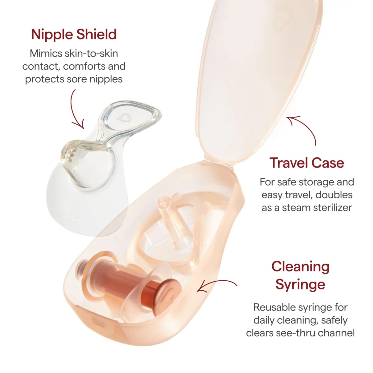 Munchkin Flow 20mm Nipple Shield for Breastfeeding Newborns | See Milk Flow While Nursing - view 9