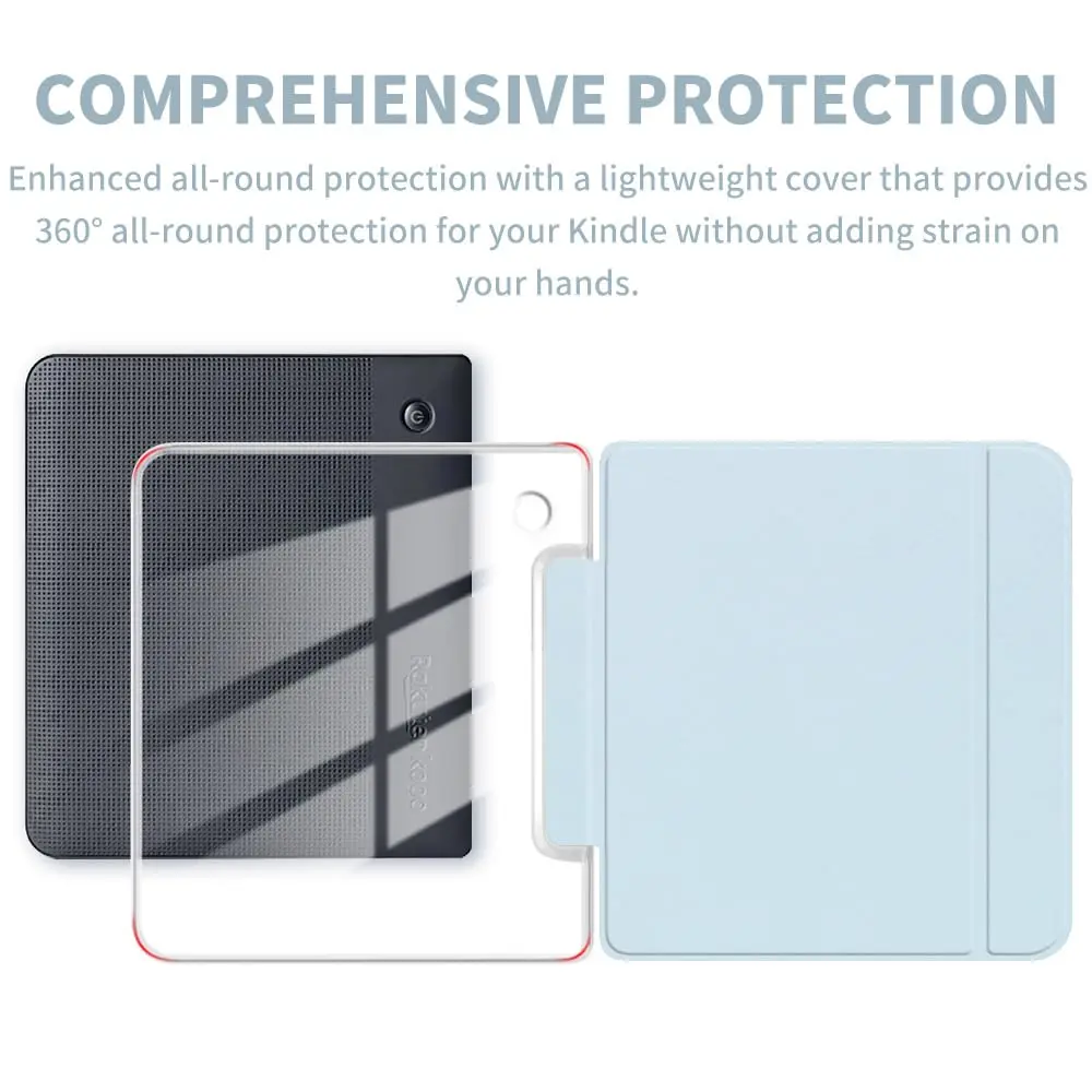 YoungMe Ultra Clear TPU Case for Kobo Libra Colour 2024 Released (7") | Auto Sleep/Wake, Light Blue - view 3