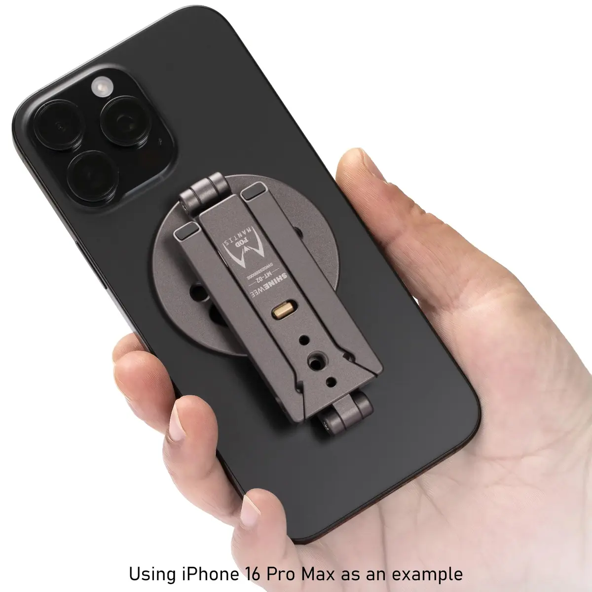 SHINEWEE Magnetic Tripod for iPhone 12-17 | Magsafe Mount with Hook & Cold Shoe (88mm folded, 140mm height) - view 7