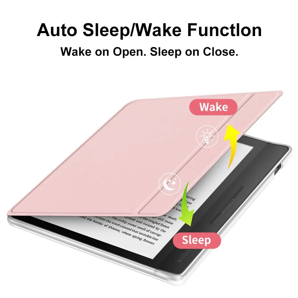 YoungMe Clear Case for Kobo Libra Colour 2024 Released 7" | Auto Sleep Wake TPU Cover - view 2
