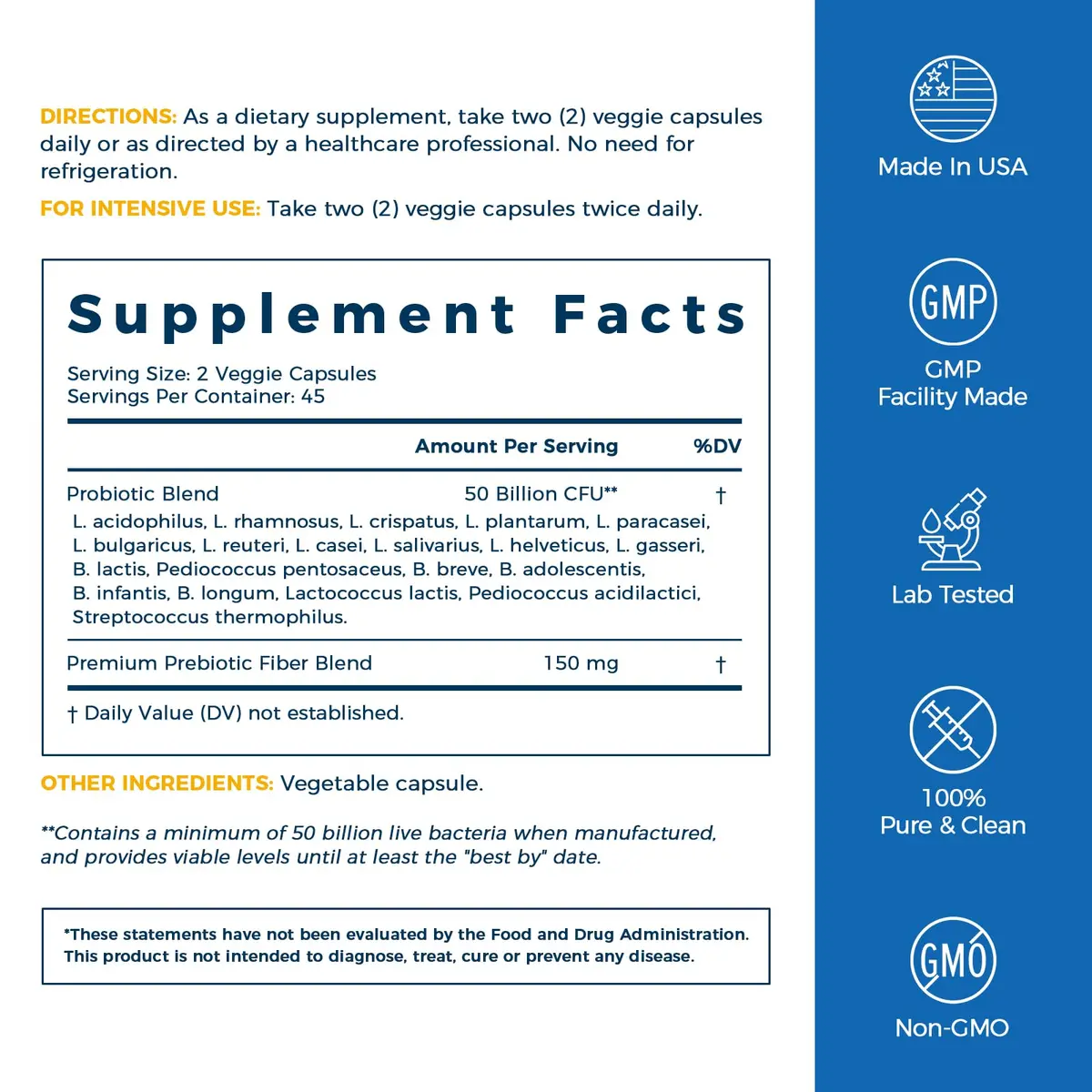 NewRhythm Probiotics 50 Billion CFU 20 Strains, 90 Veggie Capsules | Targeted Release Technology - view 8