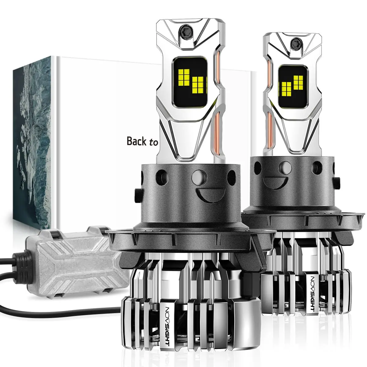 NOVSIGHT H13 LED Fog Light Bulbs | 55000 Lumens, 6500K Cool White, 100,000 Hour Durability - main product image