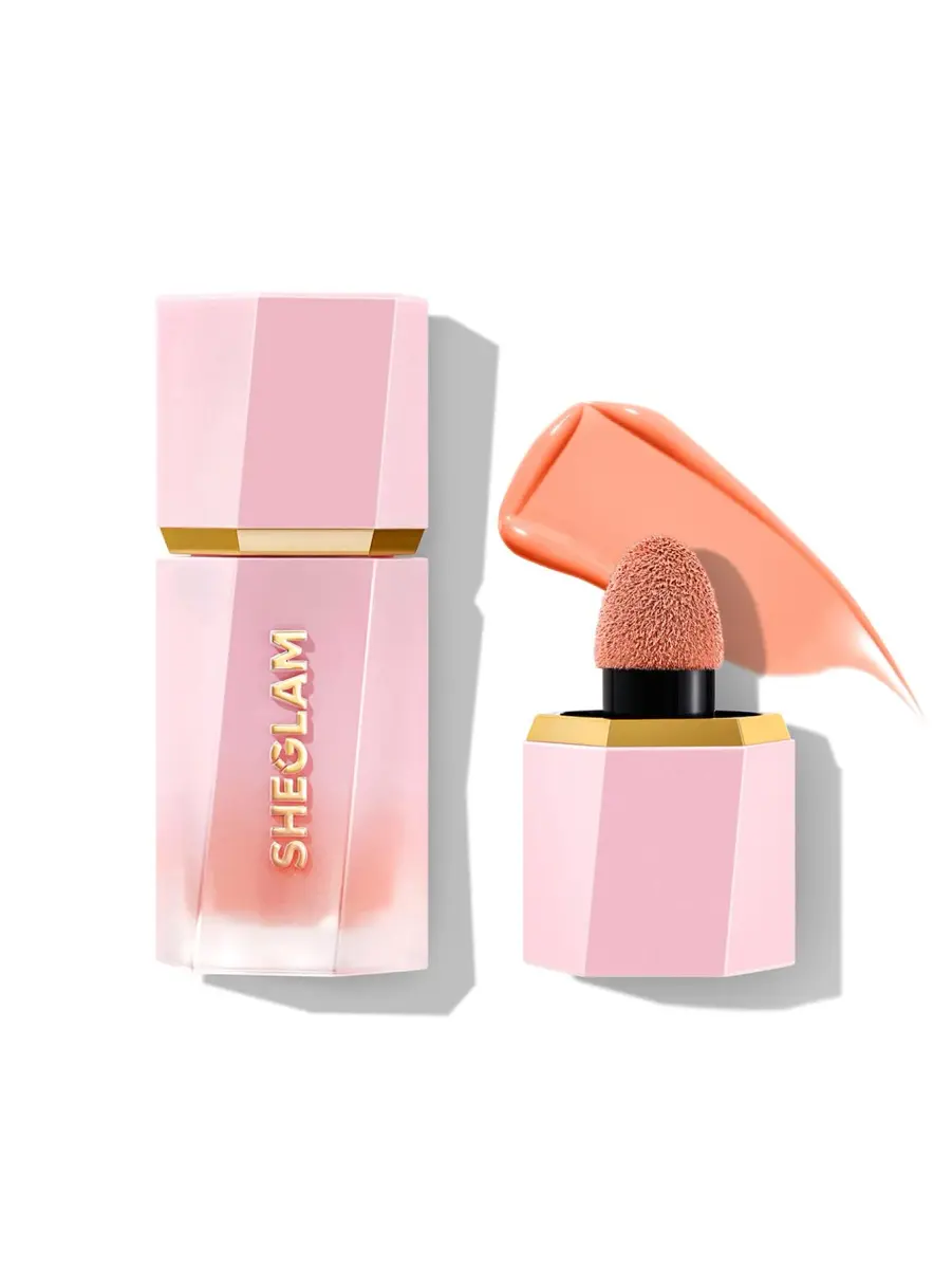 SHEGLAM Color Bloom Liquid Blush - Coral Glow Matte Finish 5.2ml | Hydrating Gel-Cream - main product image