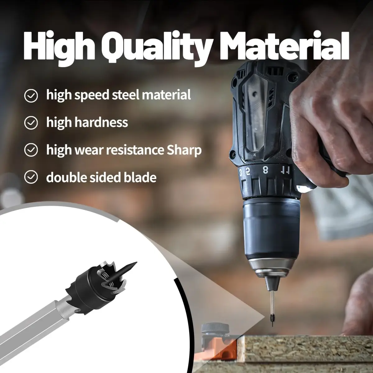 NAKAO 16 Pcs Spot Weld Cutter Set Double Sided 3/8" (9.5mm) HSS Drill Bits - view 2