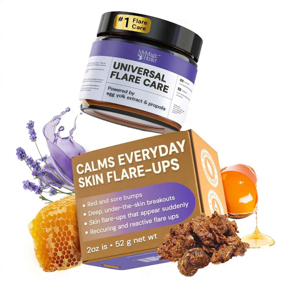 MyMagicHealer Universal Flare Care Drawing Salve 59 ml (2 oz) | Calms Skin Flare-Ups & Irritated Skin - main product image