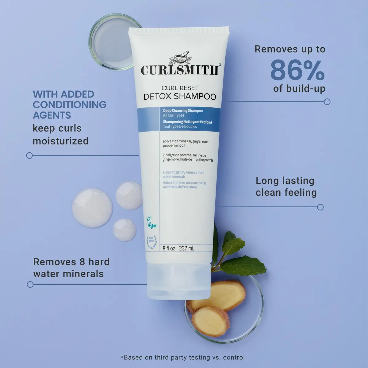 CURLSMITH Curl Reset Detox Shampoo 8 oz | Gentle Clarifier for All Curl Types - view 2