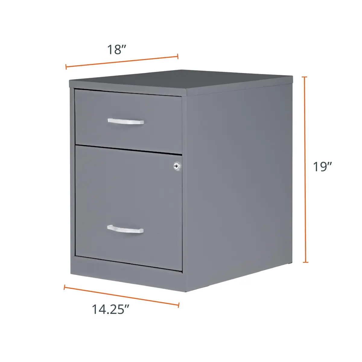 NuSparc 2 Drawer Locking Filing Cabinet | Steel Home Office Storage | Letter-Size | Assembled in USA - view 6