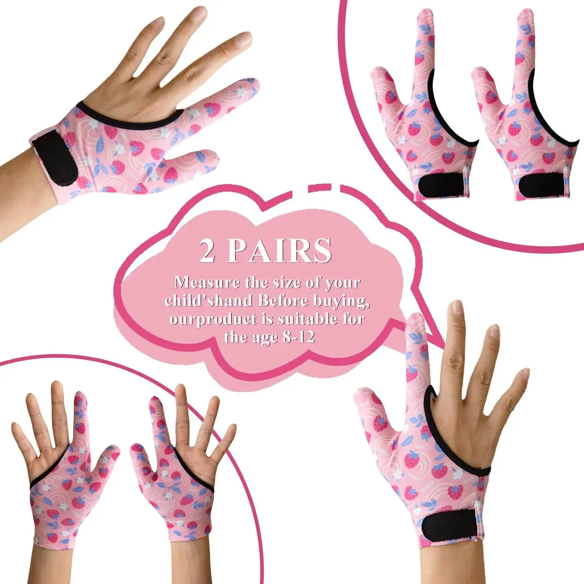 Yxmeiguo Kids Thumb Sucking Guard Gloves 2 Pairs | Anti Nail Biting Finger Protector for Ages 5-12 - view 2
