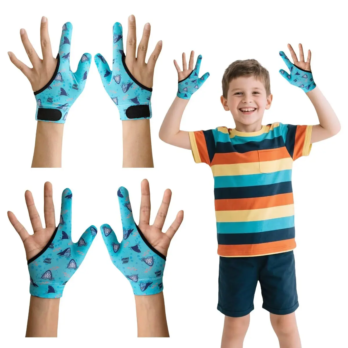 Yxmeiguo Thumb Sucking Guard Gloves for Kids 5-12 | Anti Nail Biting Finger Protector - main product image