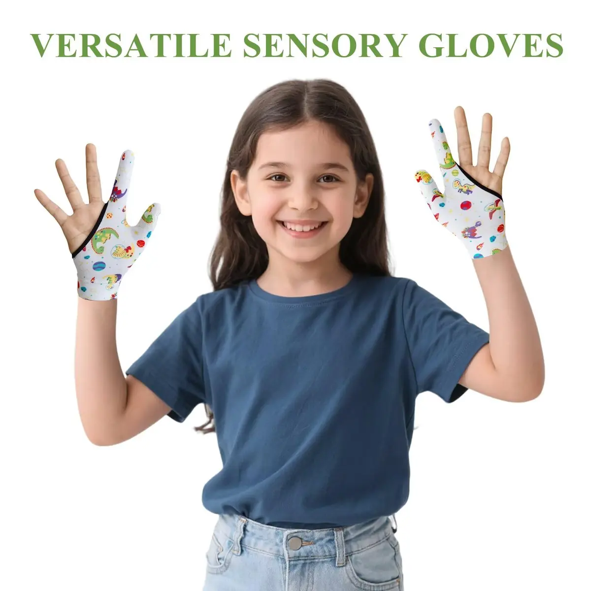 Yxmeiguo Thumb Sucking Guard Gloves for Kids 5-12 | Anti Finger Biting, Chewy, Breathable, Adjustable Wrist - view 4