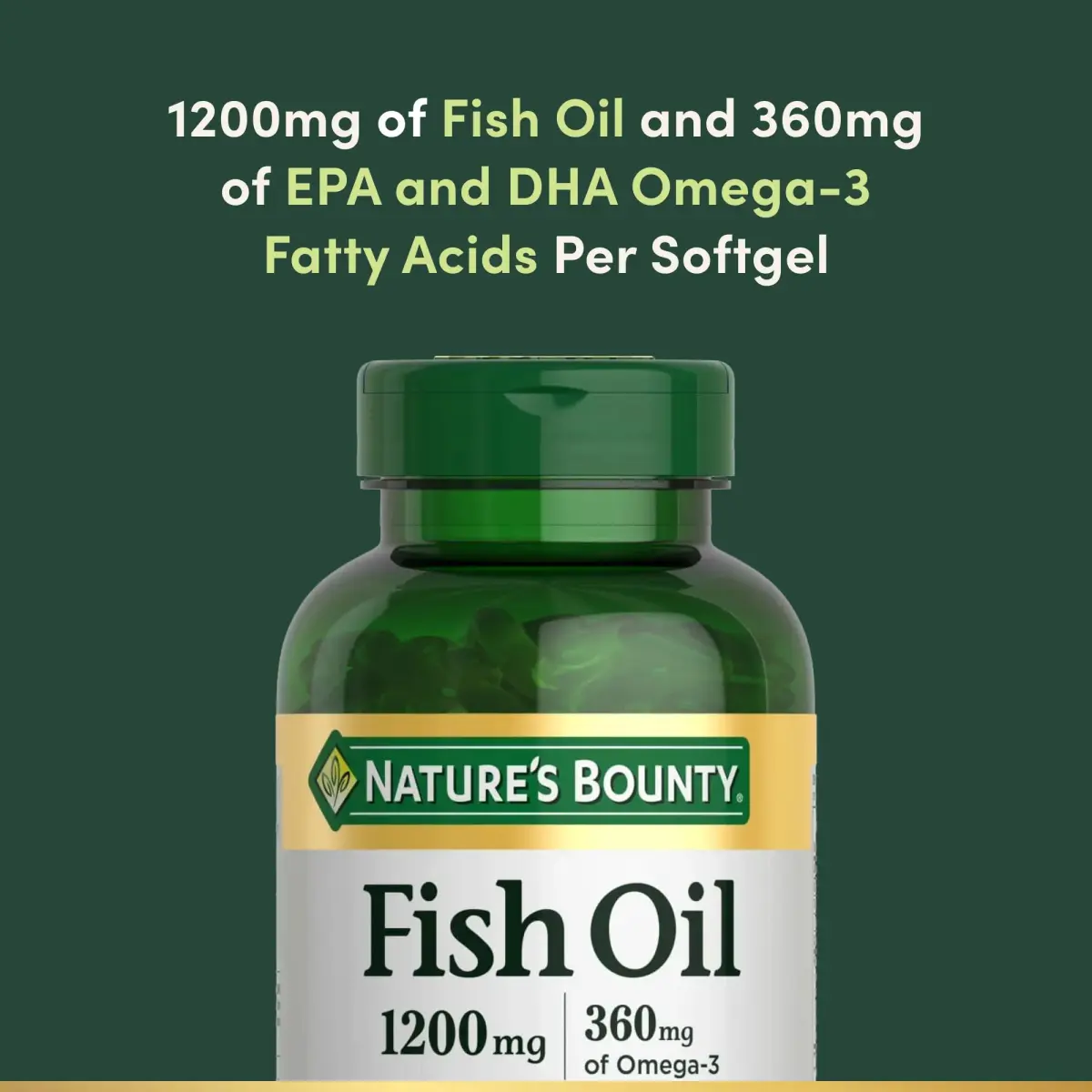 Nature's Bounty Fish Oil Omega 3 Supplements 1200 Mg 400 Count (Pack of 2) | Supports Heart Health with EPA & DHA - view 3