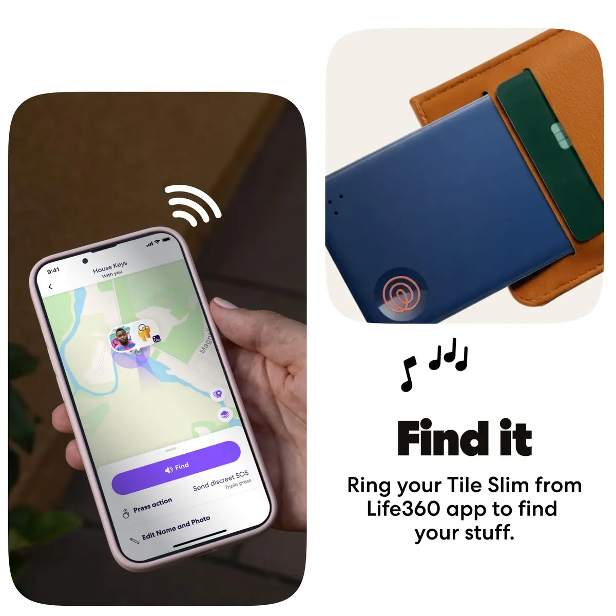 Life360 Tile Slim Bluetooth Tracker for Wallets & Luggage, 15.5g (0.55oz) | Find Your Phone & Items - view 4