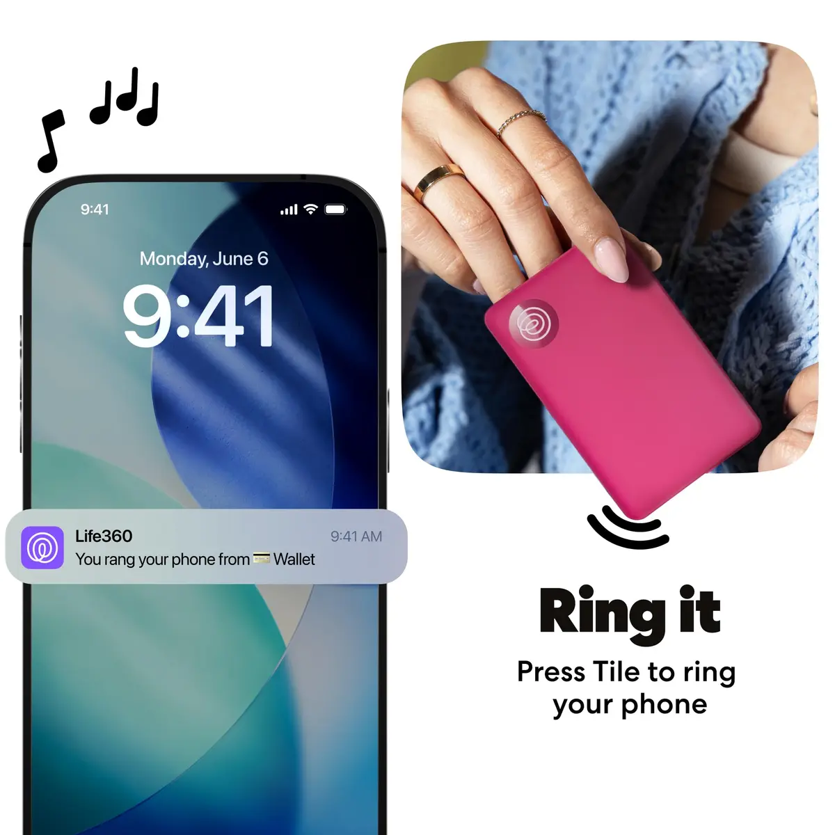 Life360 Tile Slim Wallet Finder & Bluetooth Tracker 1-Pack (Pink Punch) | Compatible with iOS & Android - view 5