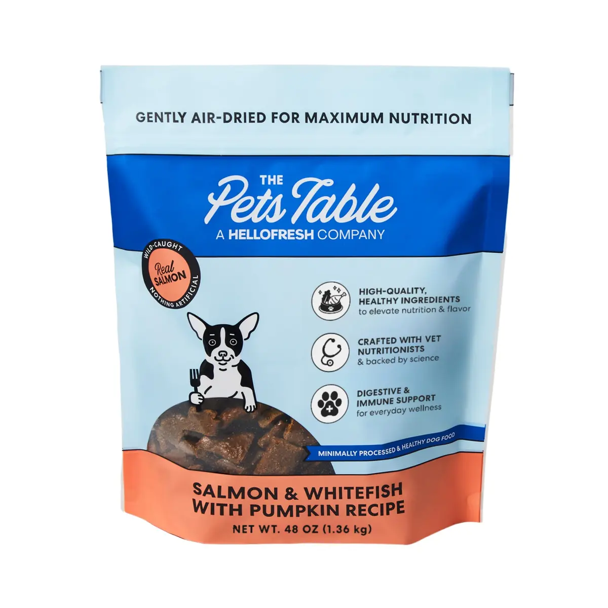 The Pets Table Air Dried Dog Food Salmon & Whitefish 3 lb | Grain-Free, Omega-Rich, Wholesome Nutrition - main product image
