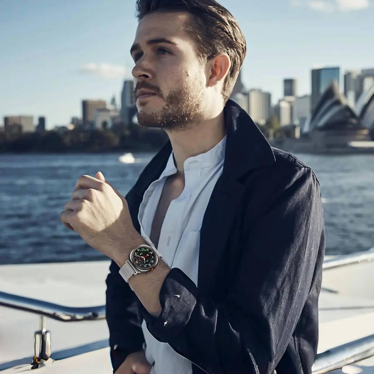 LEIXIUER Milanese Metal Loop for Samsung Galaxy Ultra Watch 47mm | Premium Stainless Steel, Adjustable, Water-Resistant (8.66 inches) - view 7