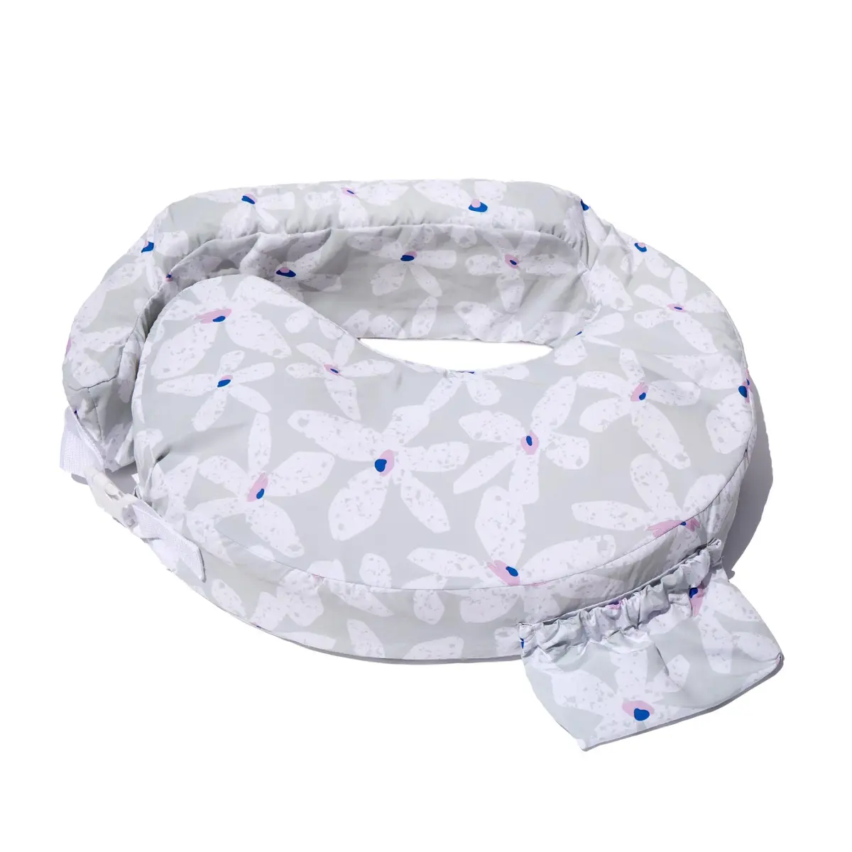 My Brest Friend Original Nursing Pillow Platinum Posies | Ergonomic Support for Mom & Baby - main product image