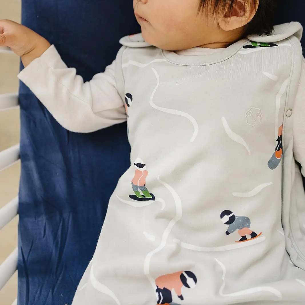 Woolino Toddler Sleeping Sack, 4 Season, Merino Wool & Organic Cotton, Baby Sleep Bag, 2-4 Years, Snowboarder - view 6
