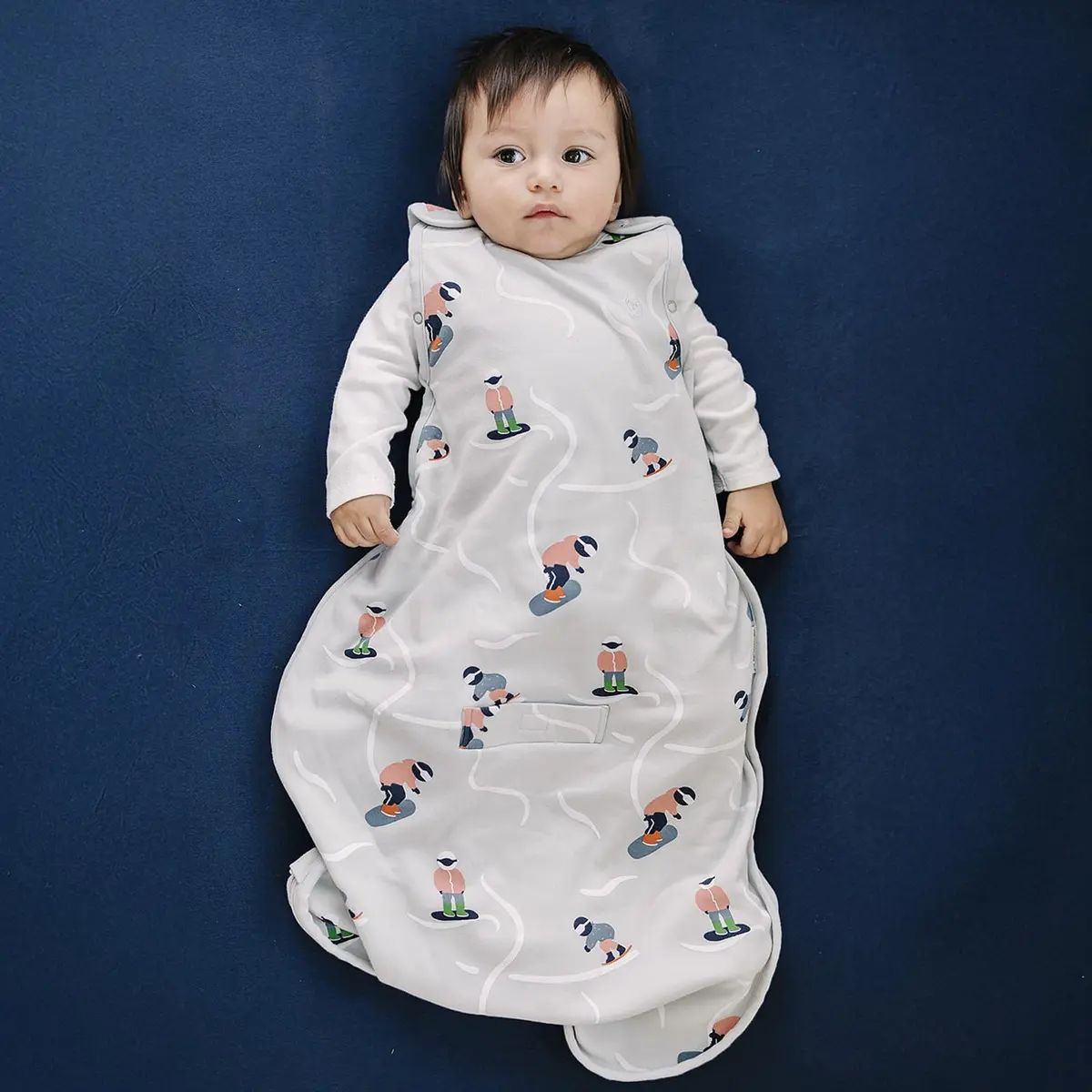 Woolino Toddler Sleeping Sack, 4 Season, Merino Wool & Organic Cotton, Baby Sleep Bag, 2-4 Years, Snowboarder - view 8