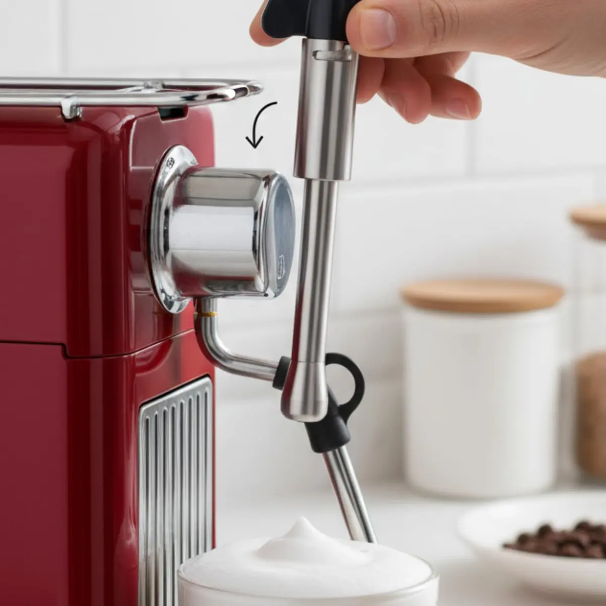 POCREATION Stainless Steel Steam Wand Nozzle for EC685/ECP35/ECP36 Espresso Machines | Rich Milk Foam & Latte Art - view 9