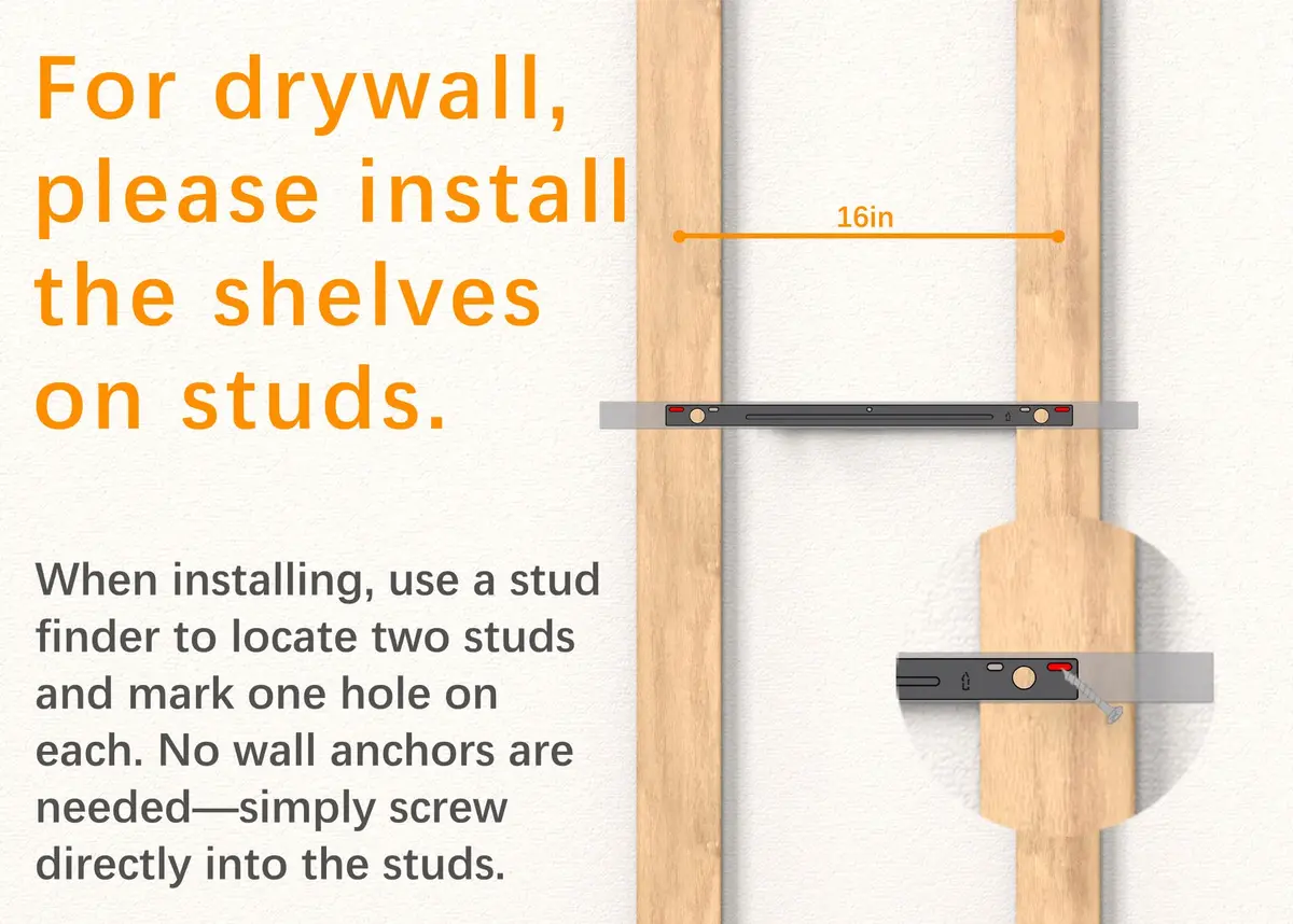 BAYKA Floating Shelves 22.5in | Modern Wall Decor for Bathroom Bedroom Kitchen - view 9