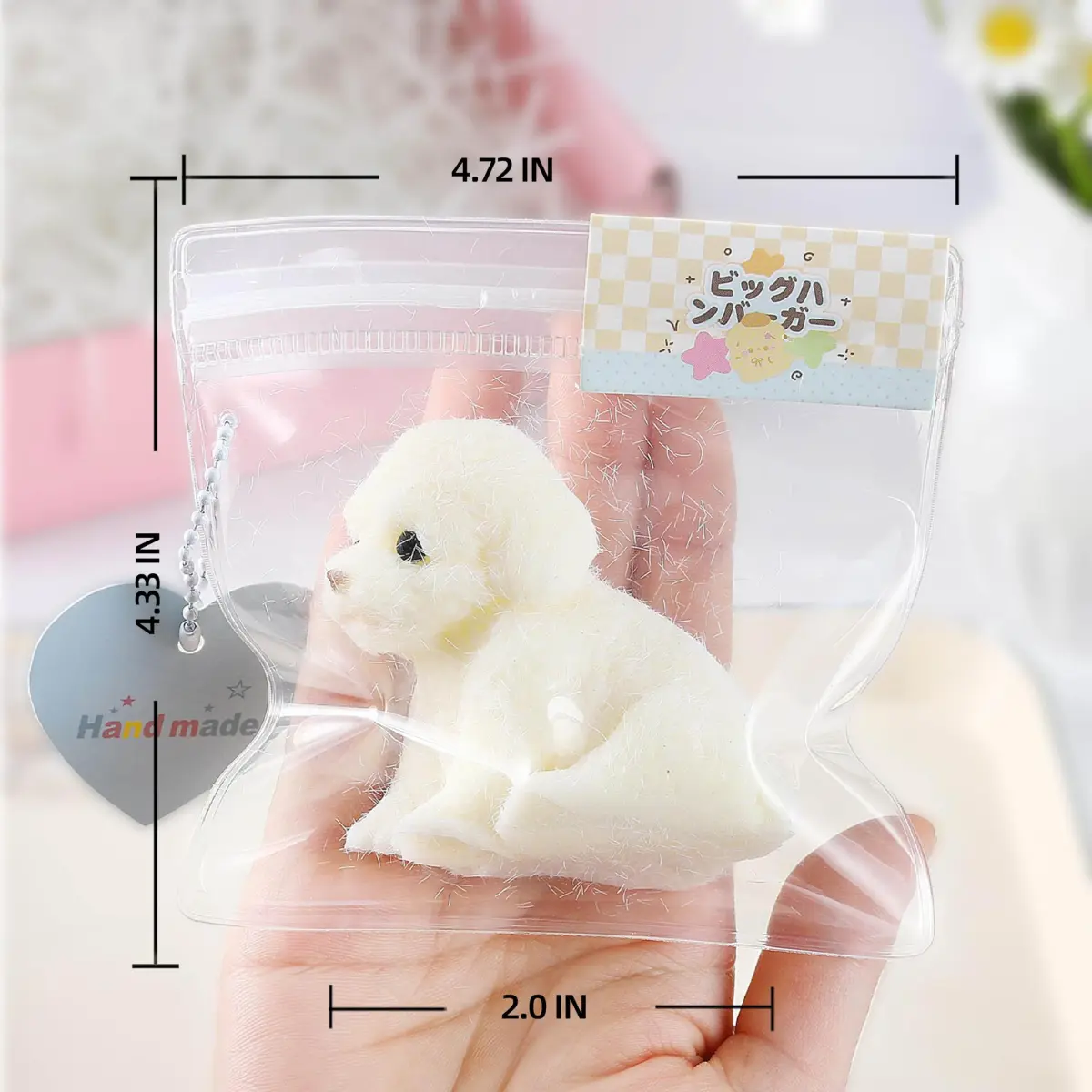 QCROAD SQUISHY Puppy Taba Dog Squishy 7cm (2.75x1.18x2.75 in) | Non-Toxic Silicone Stress Toy - view 2