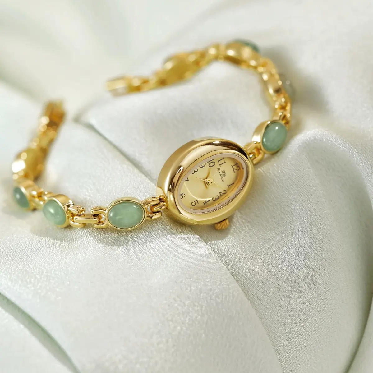 MASTOP Vintage Gold-Tone Crystal Oval Watch for Women | Small Dial Waterproof Dress Quartz - view 4