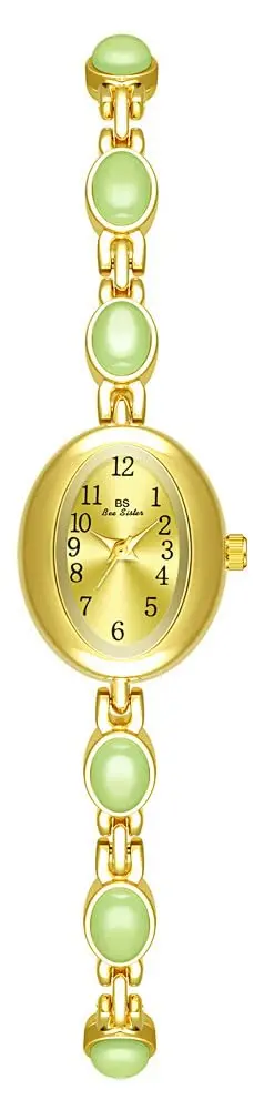 MASTOP Vintage Gold-Tone Crystal Oval Watch for Women | Small Dial Waterproof Dress Quartz - main product image