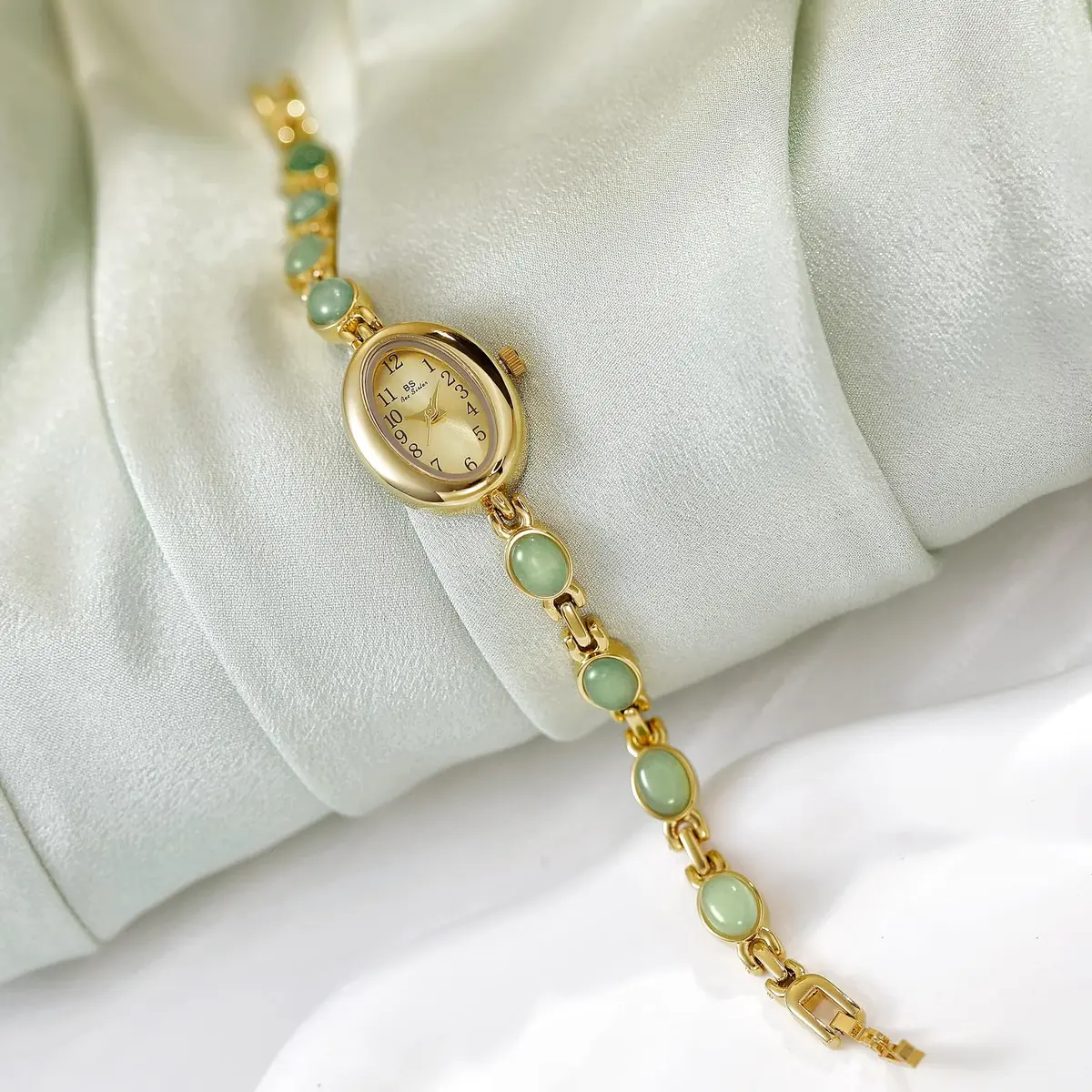 MASTOP Vintage Gold-Tone Crystal Oval Watch for Women | Small Dial Waterproof Dress Quartz - view 2