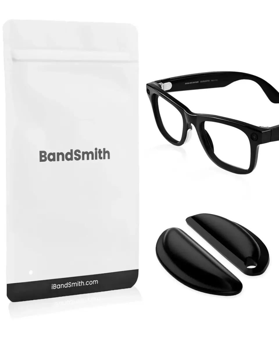BandSmith Compatible with Ray-Ban Meta Wayfarer Eyeglass Nose Pad 8 Pairs (Black) - view 4