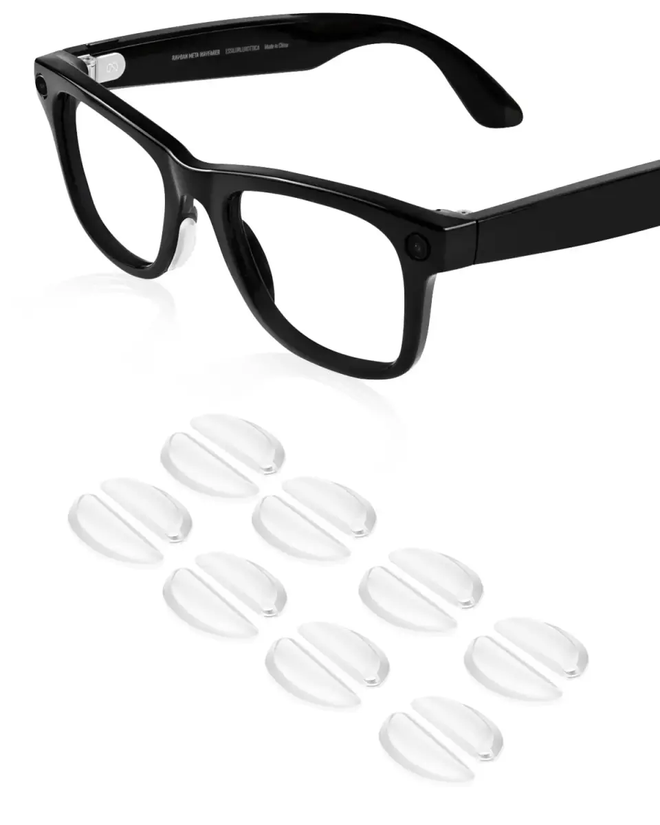 BandSmith 8 Pairs Silicone Eyeglass Nose Pads for Ray-Ban Meta Wayfarer | Precision Fit & Anti-Slip - main product image