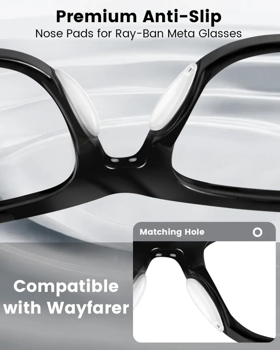BandSmith 8 Pairs Silicone Eyeglass Nose Pads for Ray-Ban Meta Wayfarer | Precision Fit & Anti-Slip - view 2
