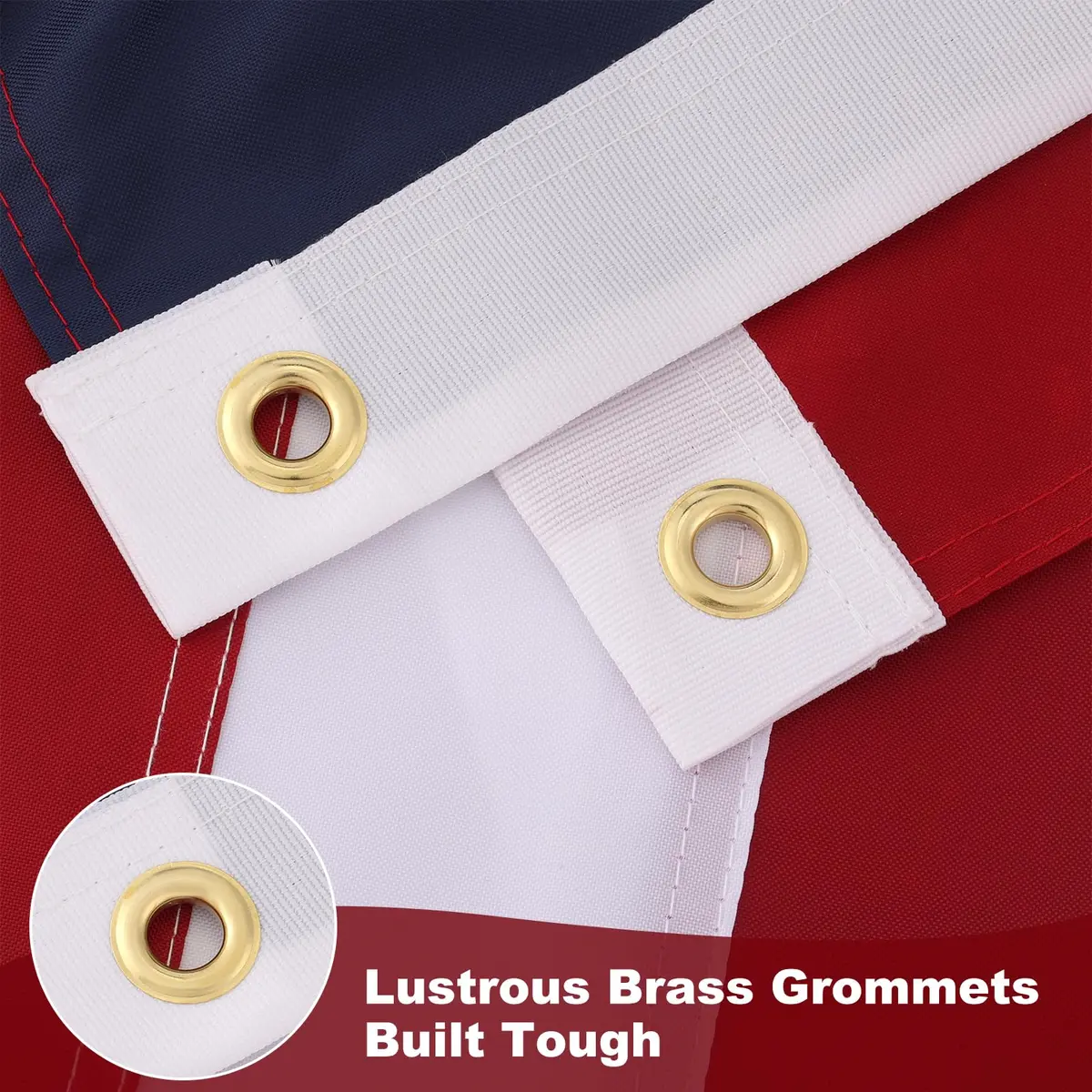 MixOra American Flags for Outside 3x5 ft Heavy Duty | Embroidered Stars & Stripes, Waterproof, Tear Proof - view 3