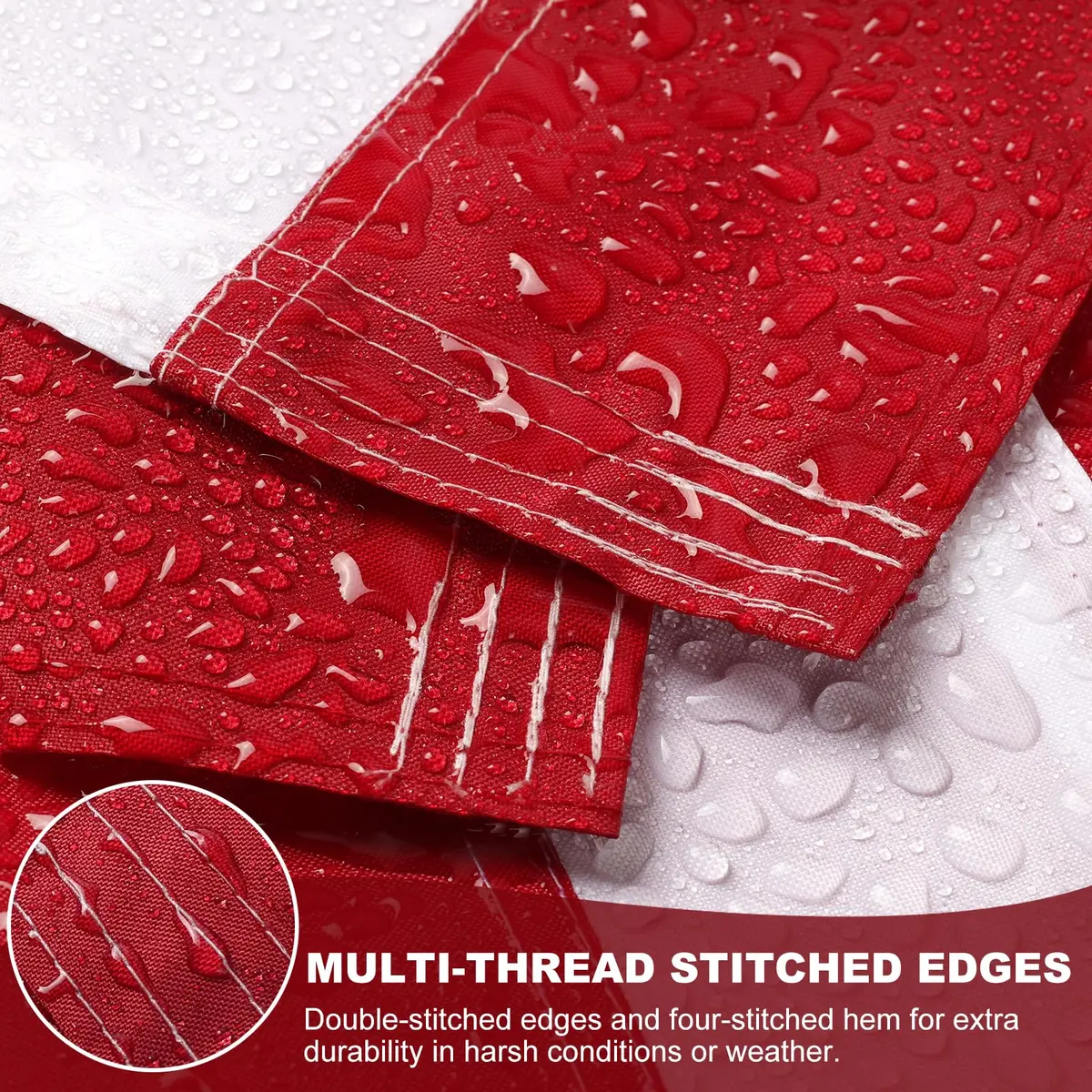 MixOra American Flags for Outside 3x5 ft Heavy Duty | Embroidered Stars & Stripes, Waterproof, Tear Proof - view 4