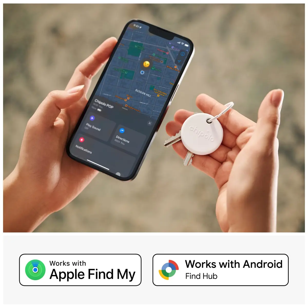 Chipolo POP Tracker Tag - Vibrant Bluetooth Item Finder with Call & Out of Range Alerts - view 2