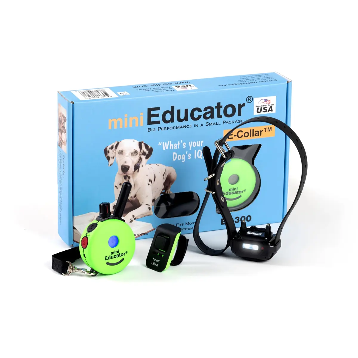 Mini Educator ET-300 Green Animal Collar | 1/2 Mile Range, Humane Vibration & Tone - main product image