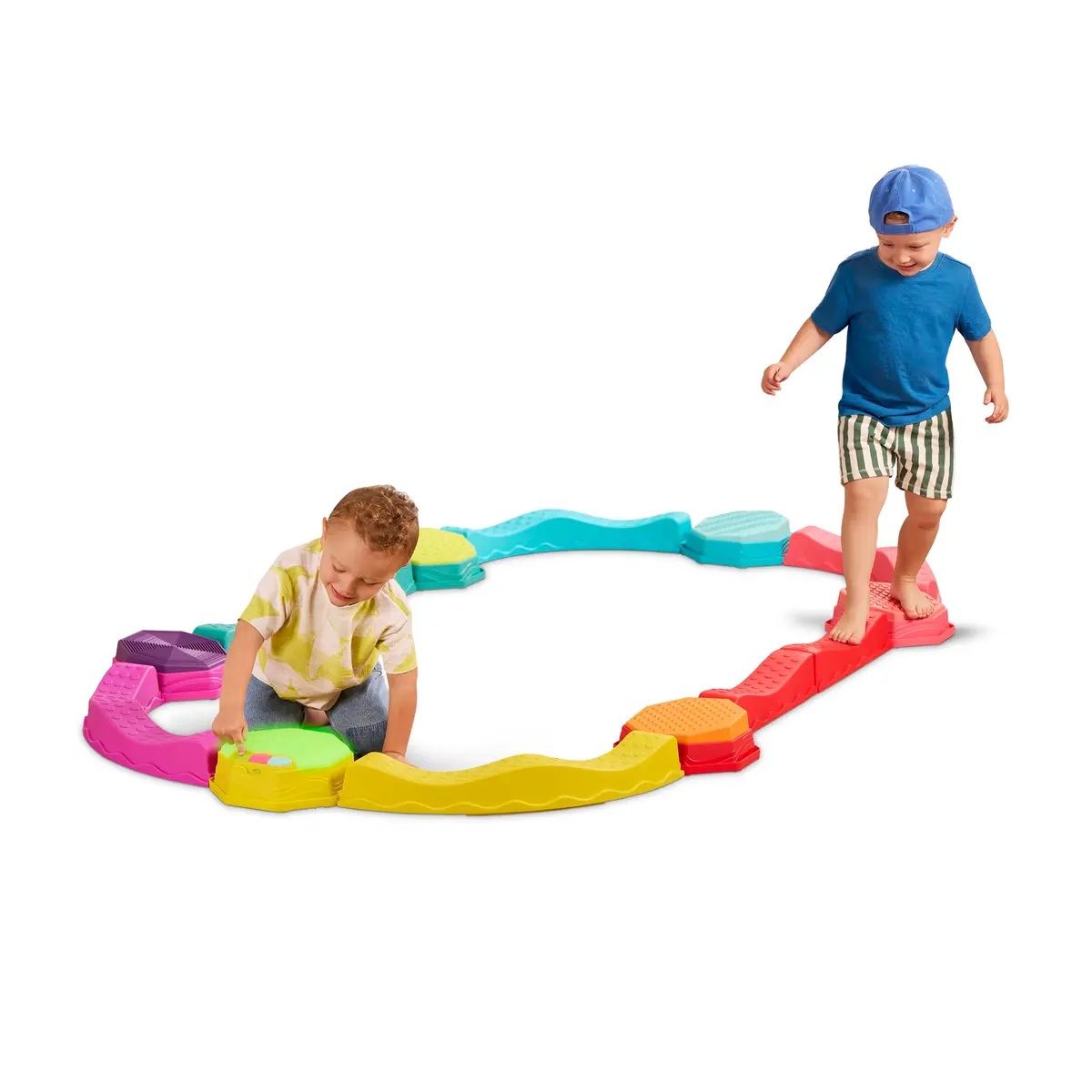 B. toys Balance Beam Set, Musical Wavy Beams & Sensory Stones | Active Indoor & Outdoor Play for Kids 3+ - main product image
