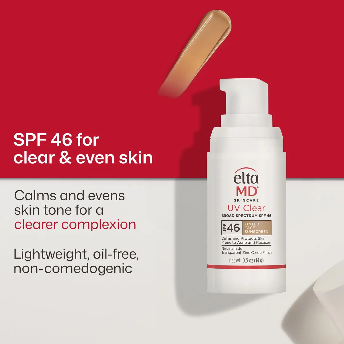 EltaMD UV Clear Tinted Face Sunscreen SPF 46 15ml (0.5 oz) | Broad Spectrum Protection for Sensitive Skin - view 4