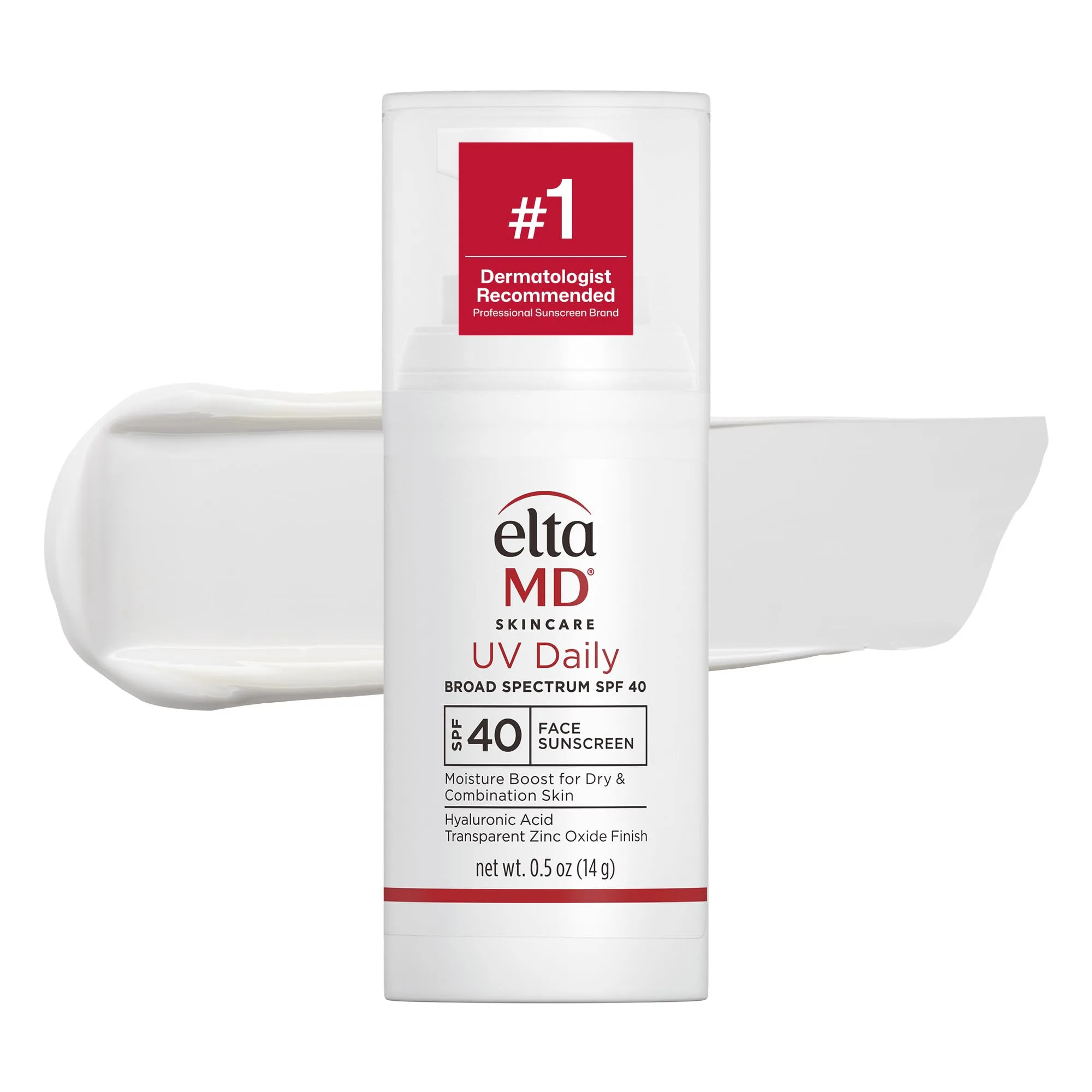 EltaMD UV Daily SPF 40 Untinted Face Sunscreen Moisturizer with Hyaluronic Acid, 0.5 oz | USA Import for Indian Skin - main product image