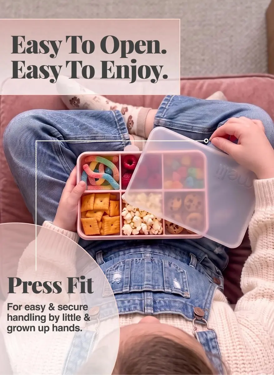 melii Snackle Box 6-Compartment Rainbow | BPA-Free Food Storage for Kids & Travel - view 6