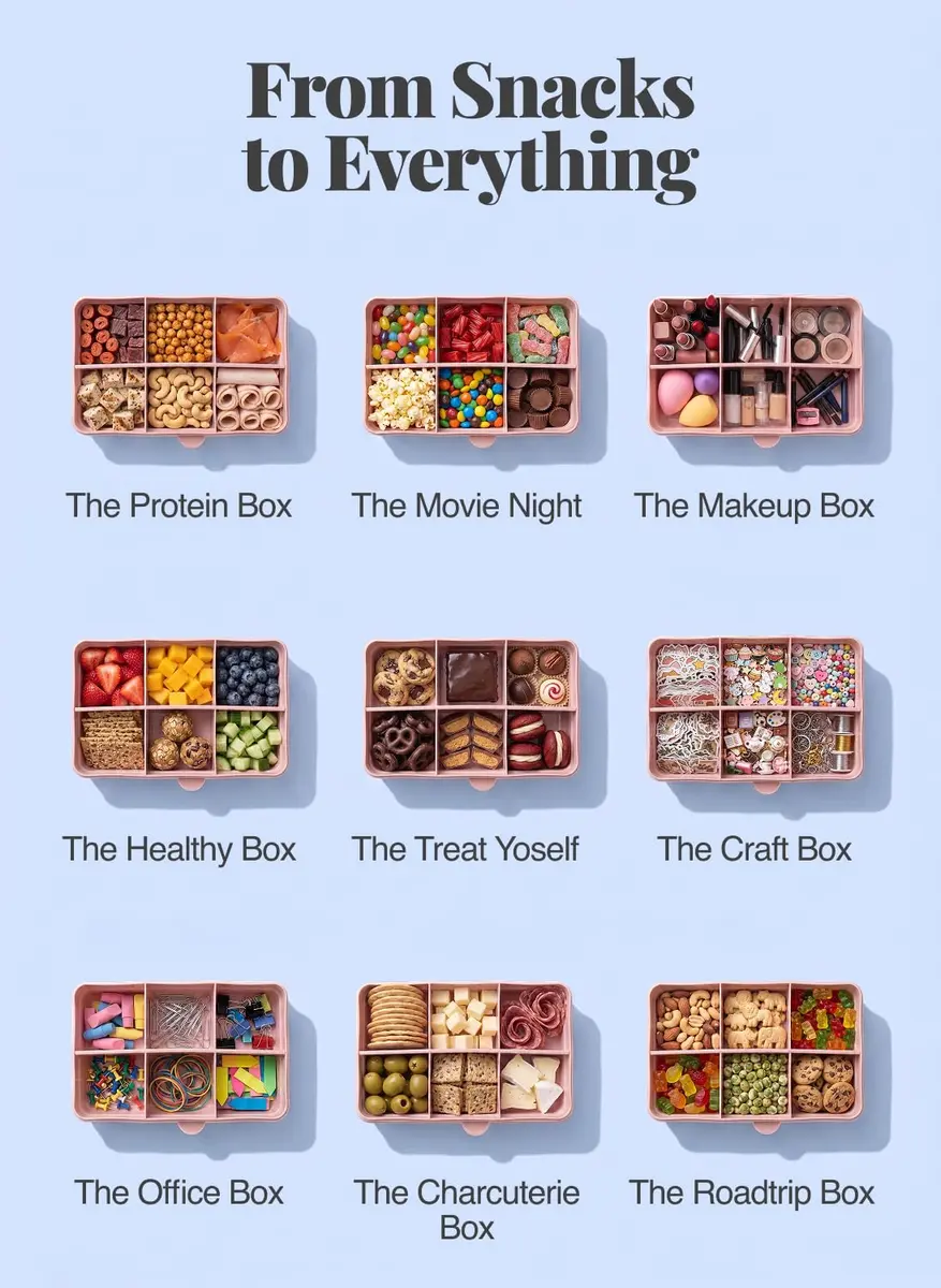 melii Snackle Box 6-Compartment Rainbow | BPA-Free Food Storage for Kids & Travel - view 9