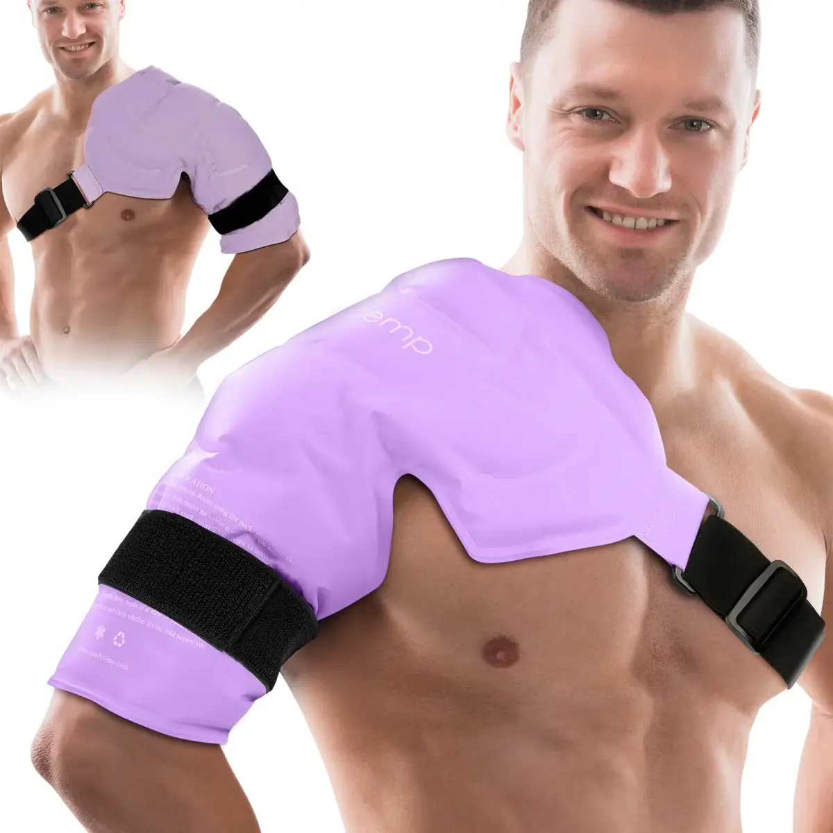 Comfytemp Shoulder Ice Pack Wrap Rotator Cuff Therapy Large/X-Large Purple | Cold & Hot Therapy for Pain Relief - main product image