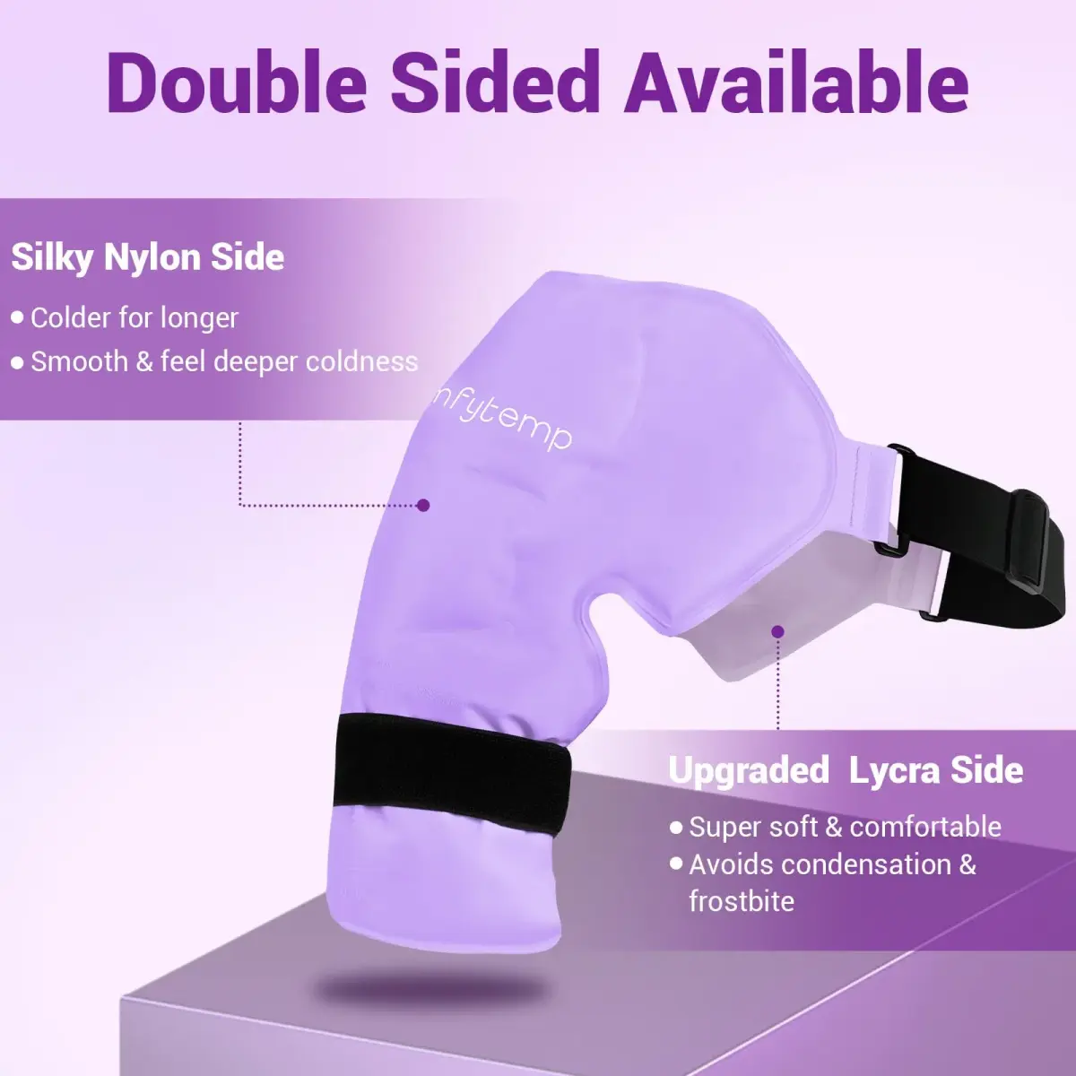 Comfytemp Shoulder Ice Pack Wrap Rotator Cuff Therapy Large/X-Large Purple | Cold & Hot Therapy for Pain Relief - view 4