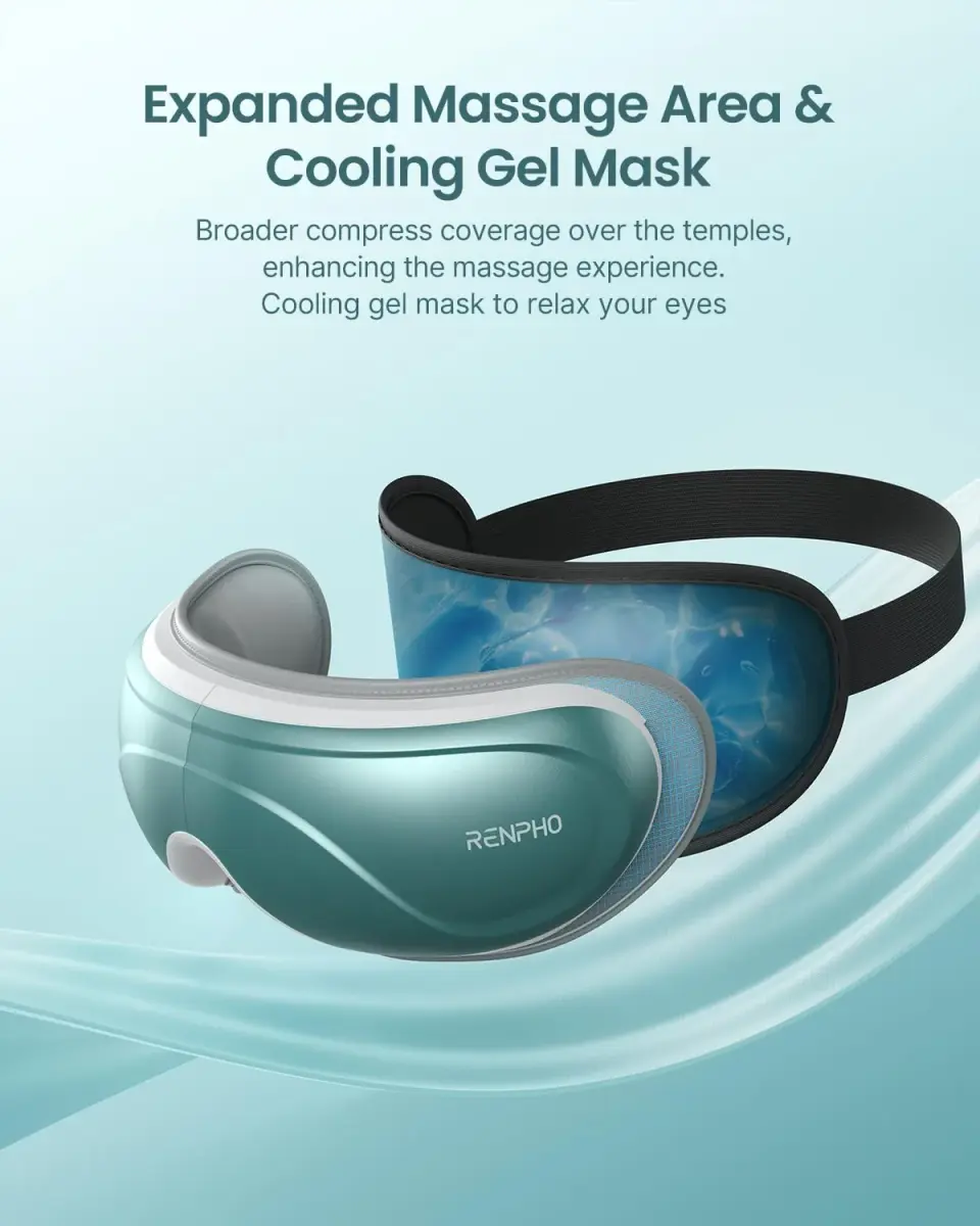 RENPHO Eye Massager with Heat and Cooling, Birthday Gifts for Mom Dad Women Men Heated Eye Mask for Migraine Relief Reduce Strain Improve Sleep Eyeris 2 - view 4