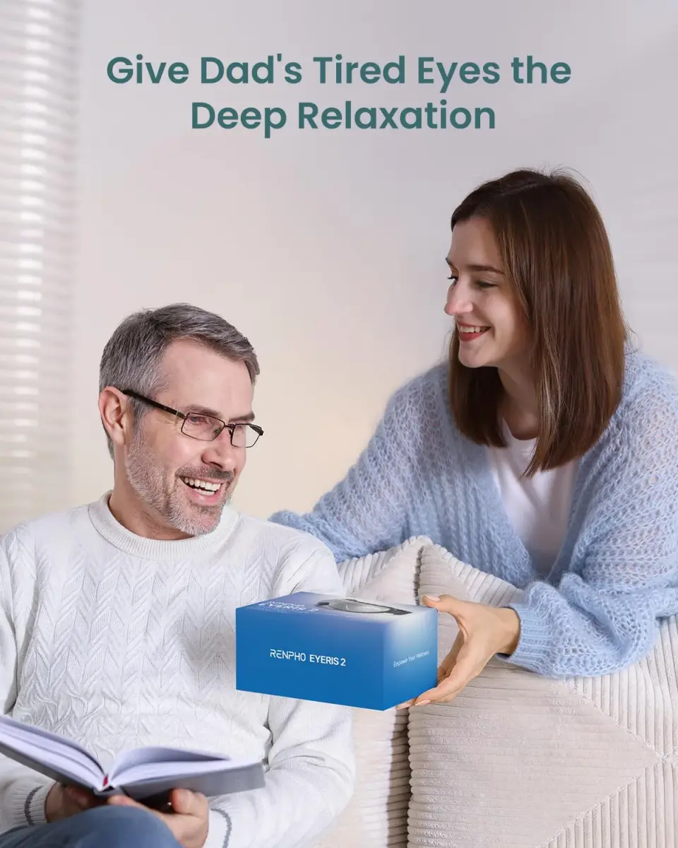 RENPHO Eye Massager with Heat and Cooling, Birthday Gifts for Mom Dad Women Men Heated Eye Mask for Migraine Relief Reduce Strain Improve Sleep Eyeris 2 - view 2