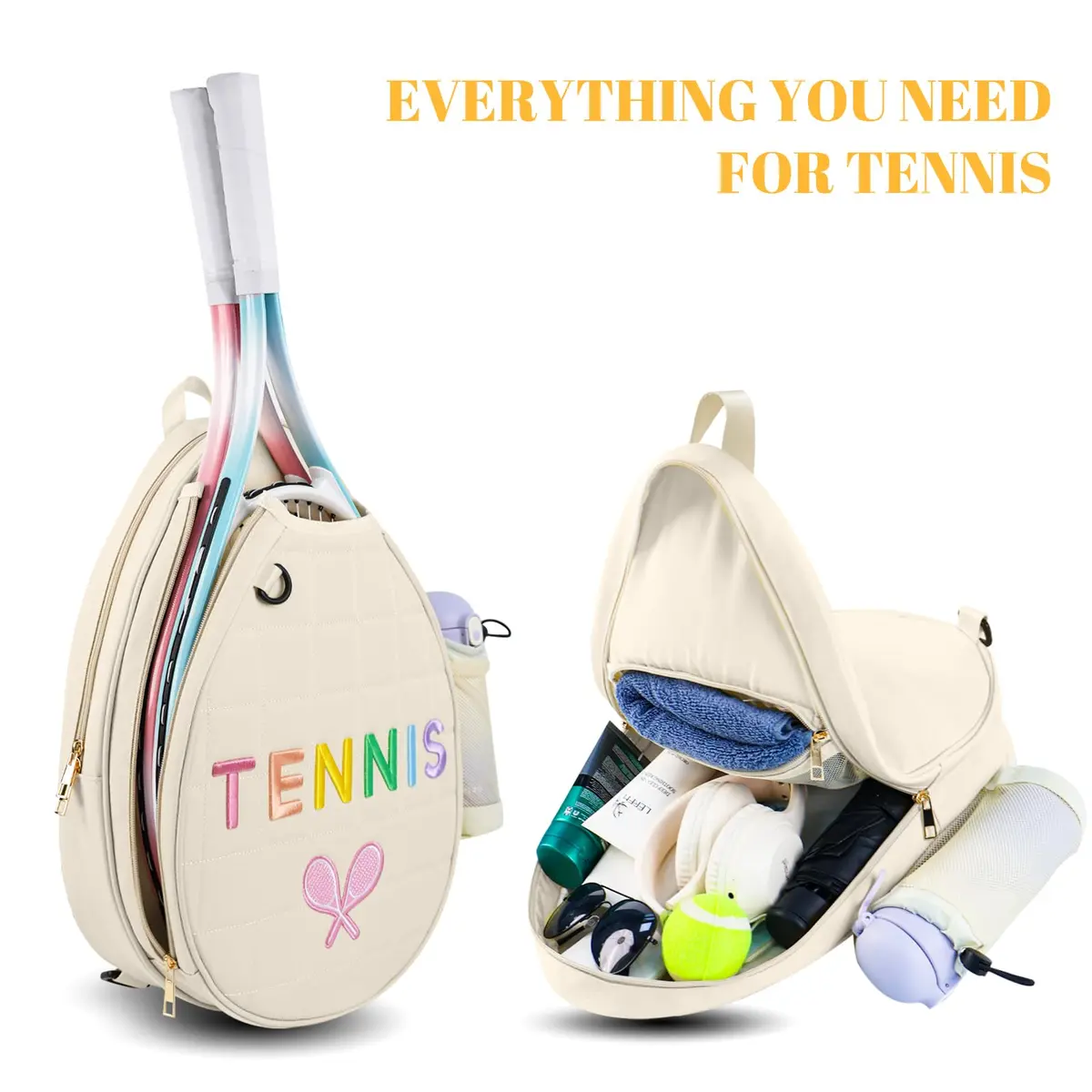 NZNDB Tennis Bags for Women Girl | Crossbody, Large Capacity, Waterproof, Adjustable Strap - view 3