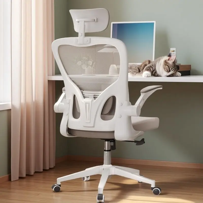 SICHY AGE High Back Mesh Office Chair with Adjustable Lumbar Support & Flip-Up Armrests | 24.59in x 20in x 49.2in - main product image