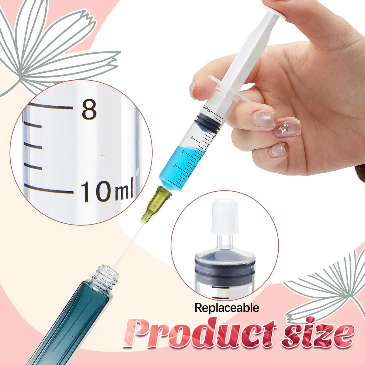 Geiserailie Clear 6 Pcs Perfume Syringe Extractor 10ml Decant Kit | Refill Tool Set for Fragrance - view 3